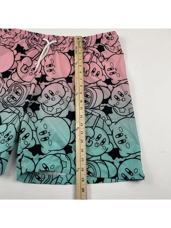 Nintendo Kirby Scuba Diving Swim Shorts Trunks Men's XL Gradient Pink Blue - Picture 3 of 10